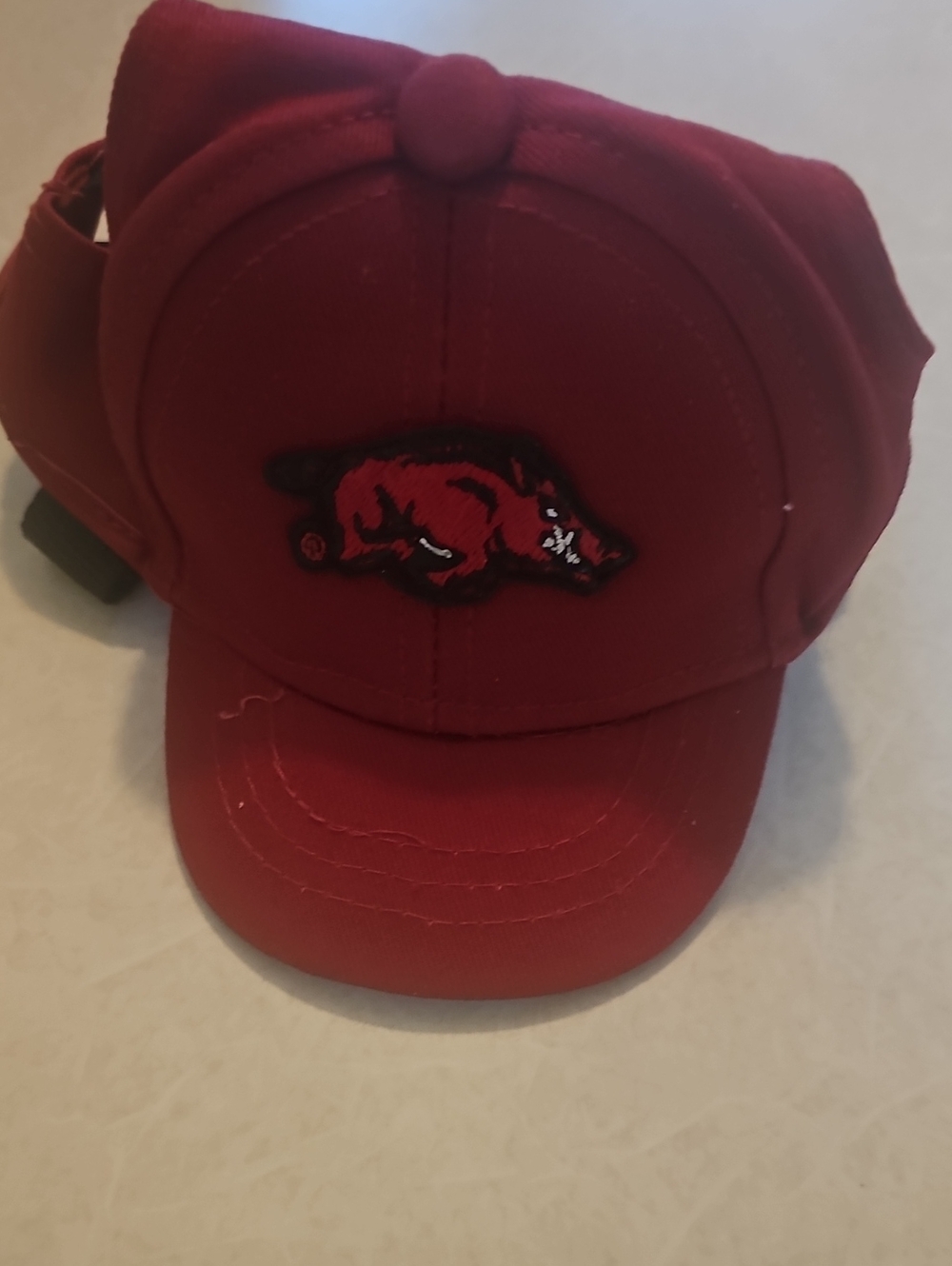 Arkansas Red Dog Baseball Cap with Razorback Patch New Without Tag Size Small